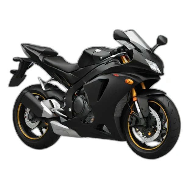 motorbike R1 black sticker