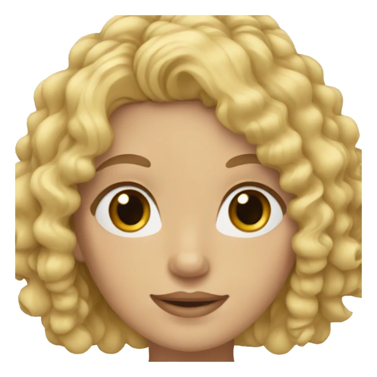 Woman with curly blonde hair and blue eyes sticker
