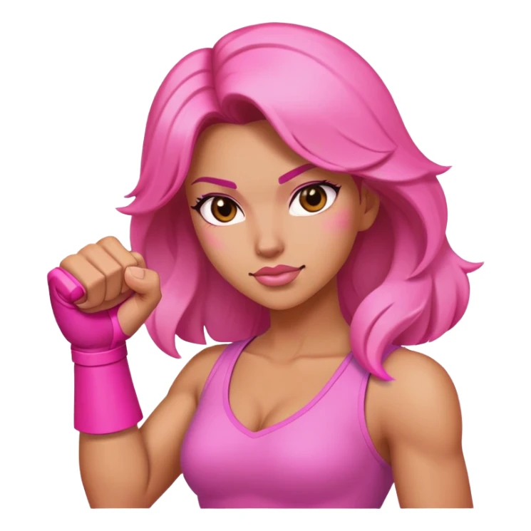 Pink power fist woman sticker
