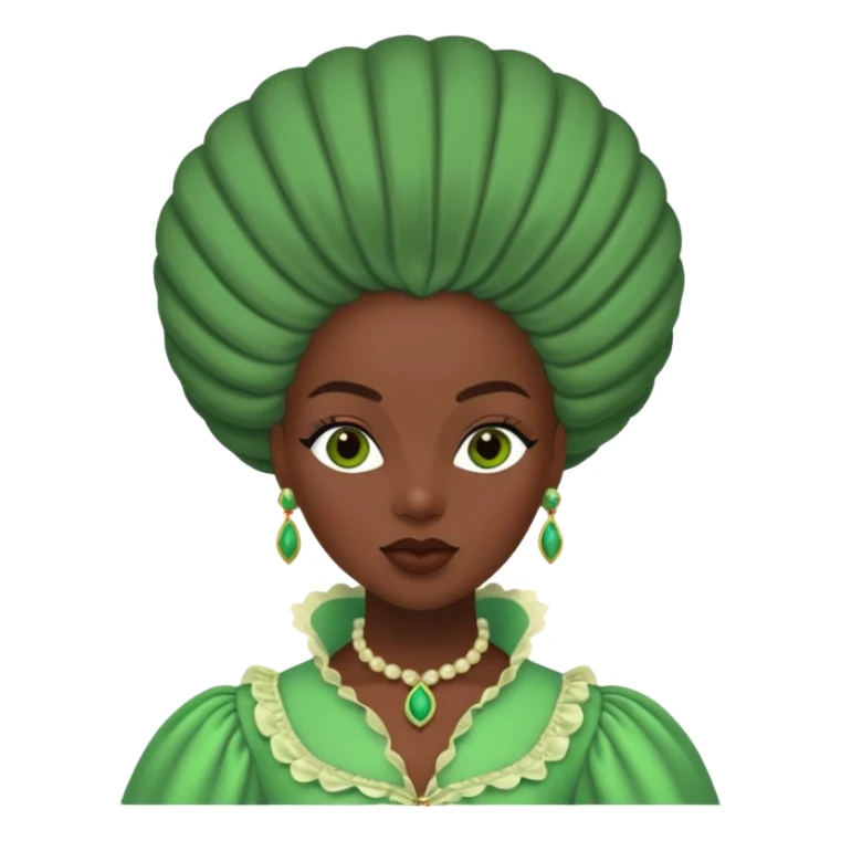 marie Antoinette green fashion dark skinned woman sticker
