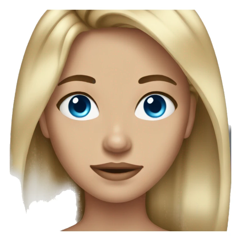 Girl blue eyes dirty blonde hair sticker