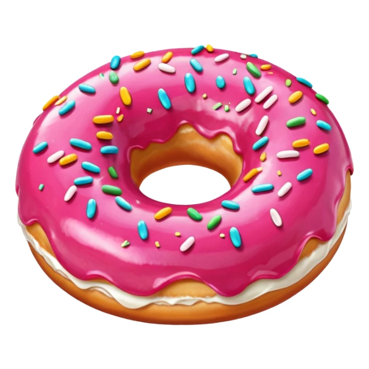 Pink donut sticker