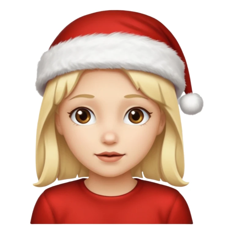 Blondie girl santa clauss sticker