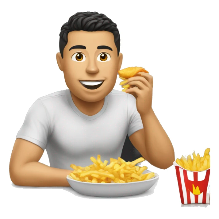 Ronaldo qui mange des frites sticker