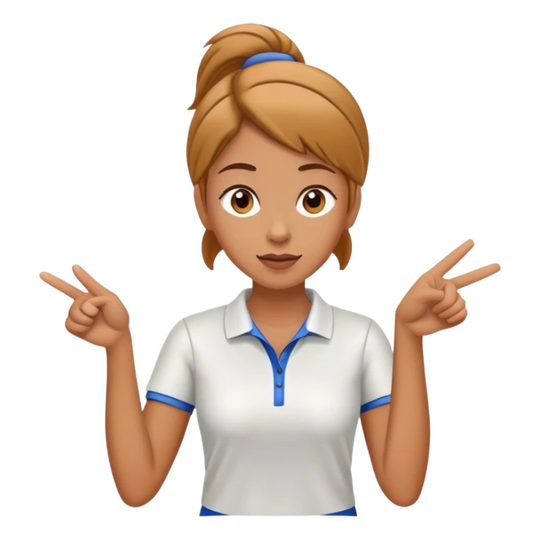 female sport coach giving directions sticker