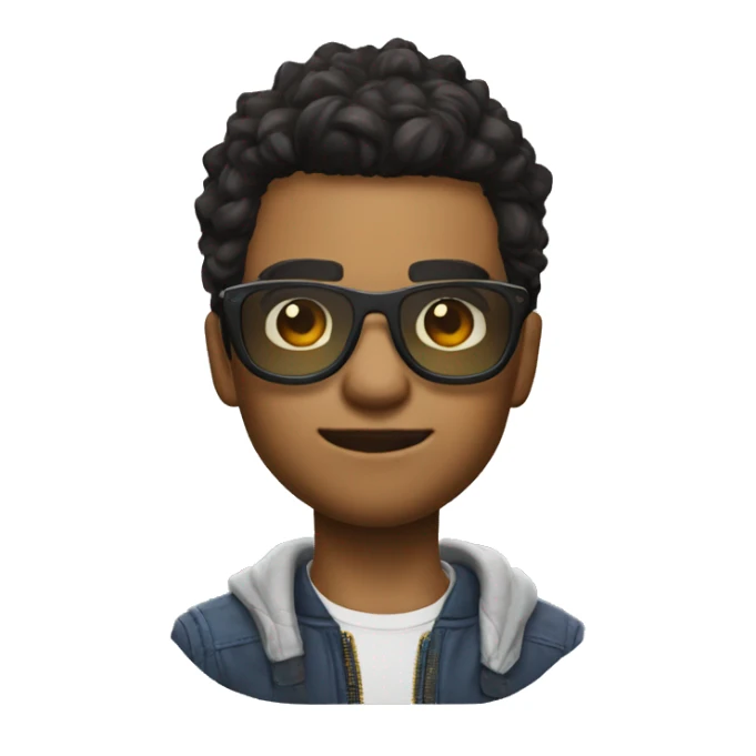 Emoji de chico con ropa de free fire y con unos lentes sticker