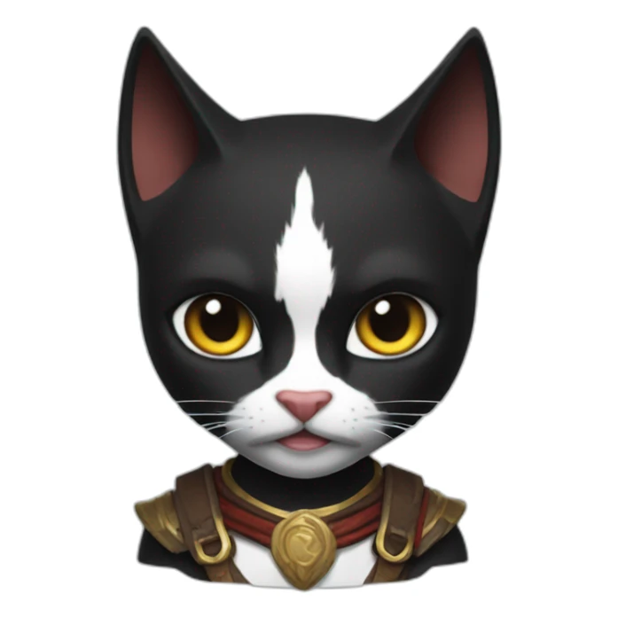 black cat kratos from god of war sticker