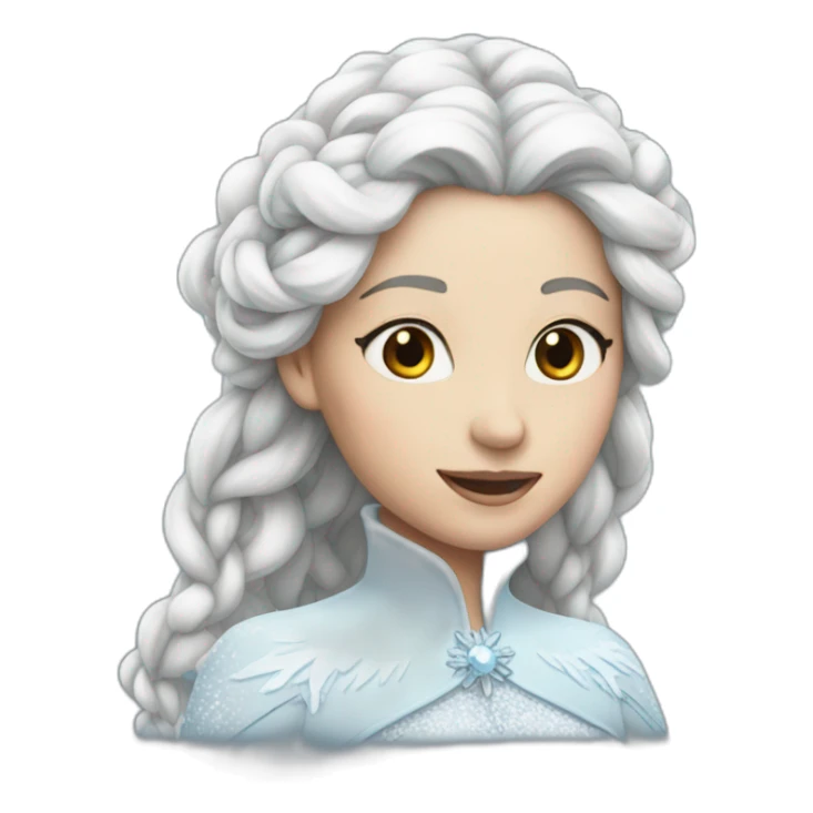 snow-queen-with-hair-in-the-air sticker