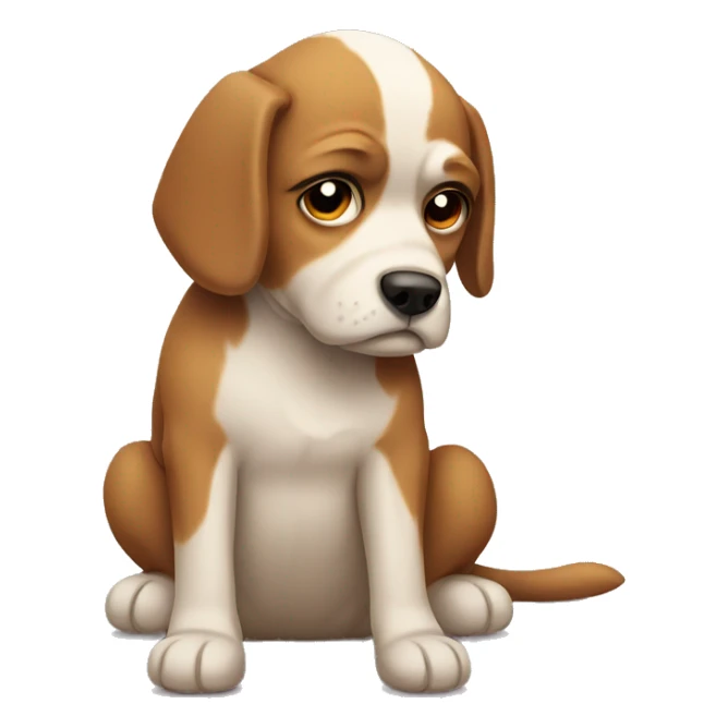 Sad dog sticker