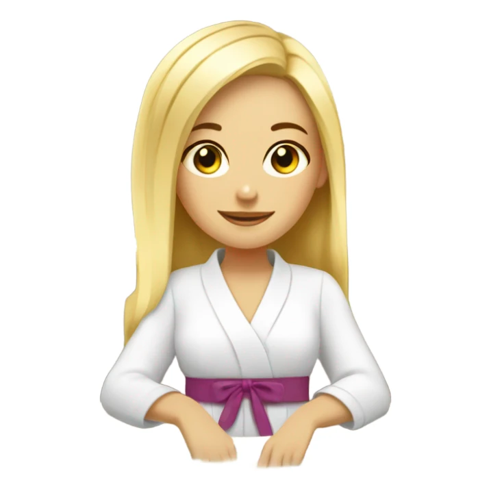 Girl blondes relax in spa salon  sticker