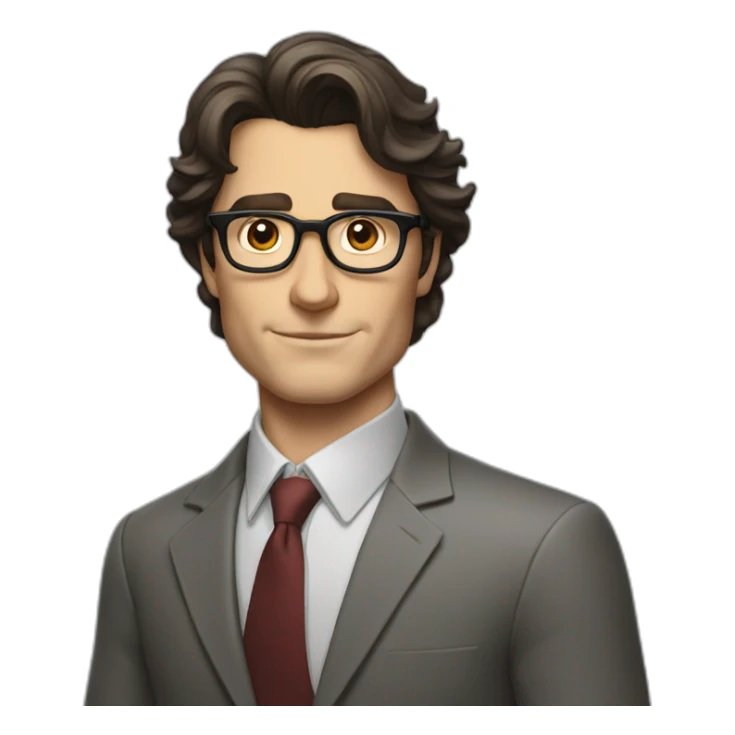 portrait of clark kent with great hair sticker