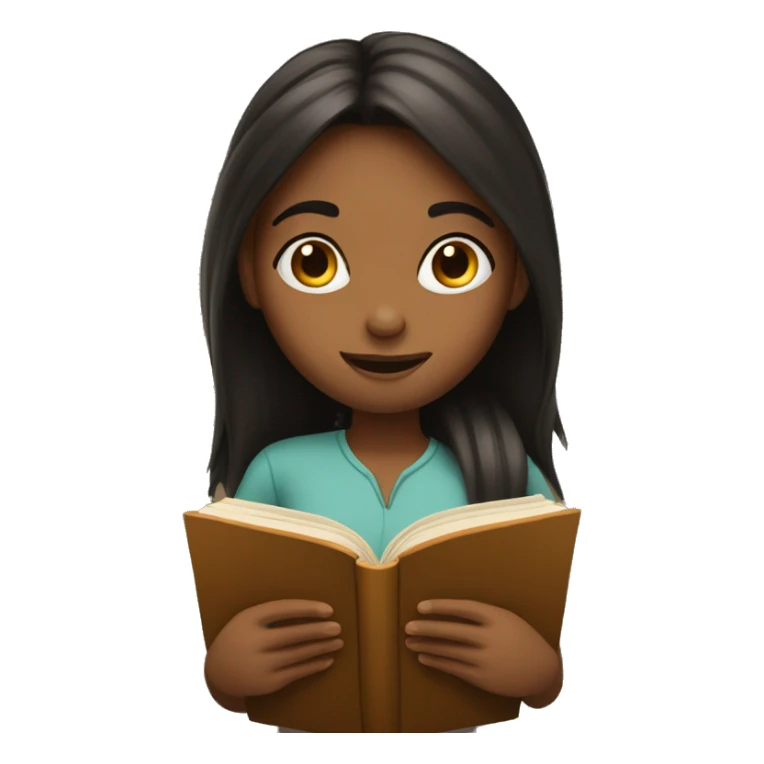 Girl reading a book  sticker