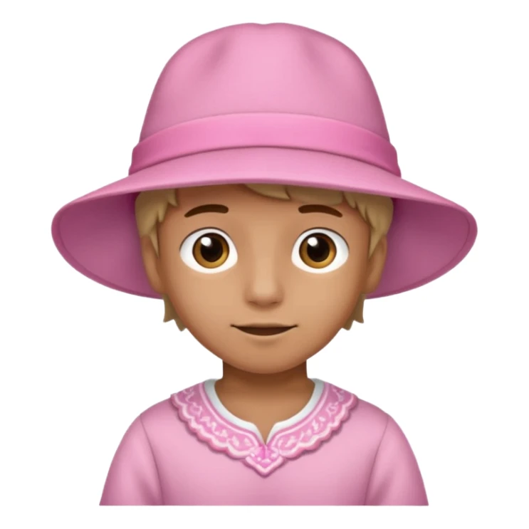 pink hatt and dress  man boy sticker