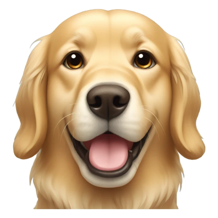 golden retriever mouth closed sticker
