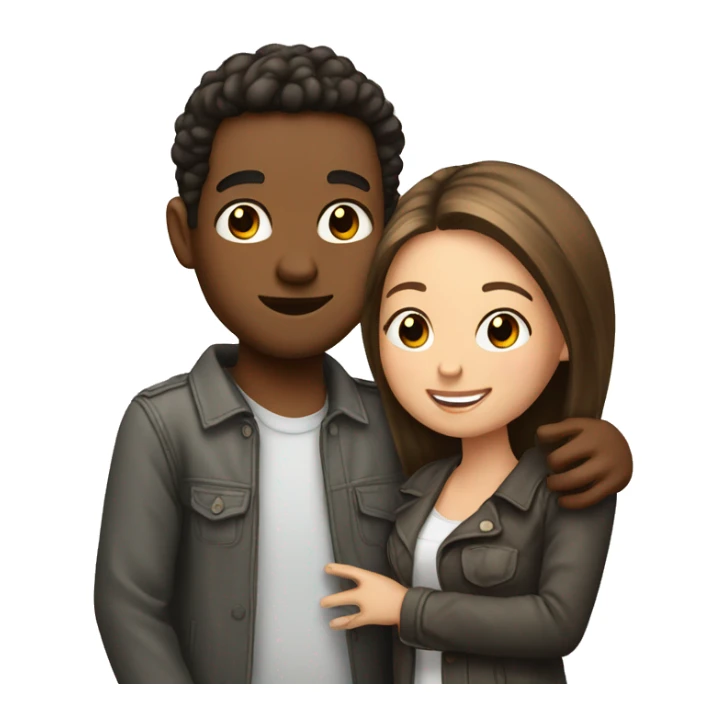 Boyfriend and girlfriend happy with there baby sticker