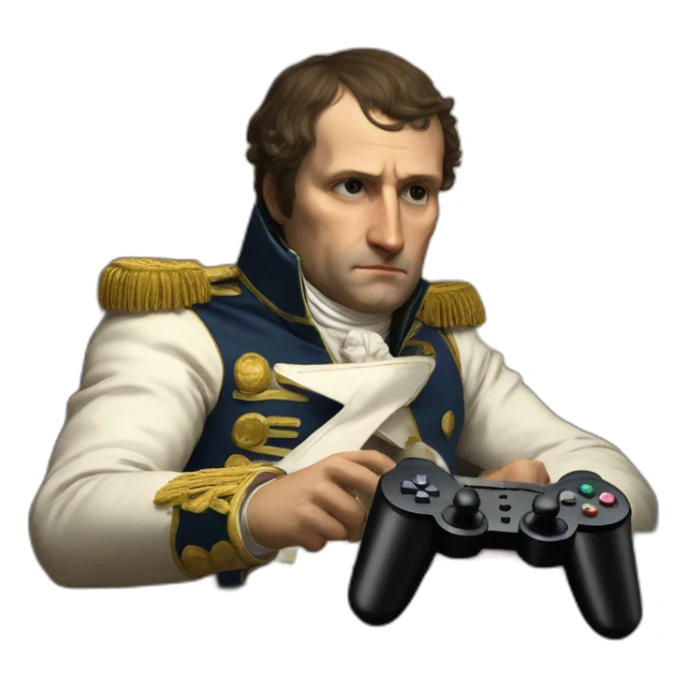 Napoleon plays video games sticker