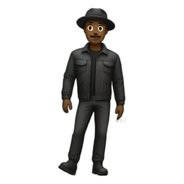 homme noir qui travaille dans les champs sticker