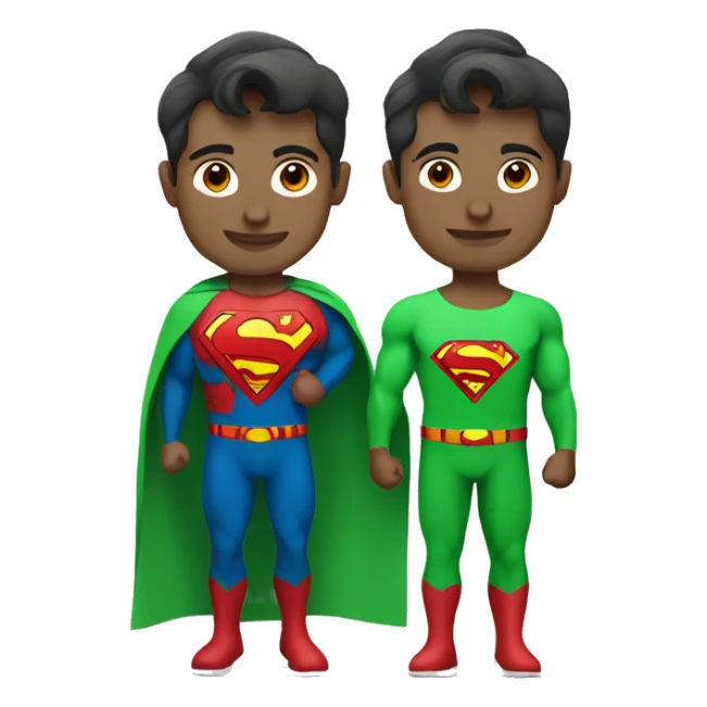 Superman as personal trainer dressed with green sport clothes and capa sticker