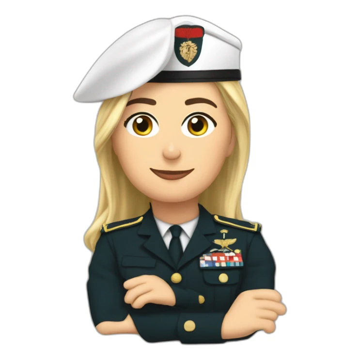 marine le pen entrain de taper un arabe sticker