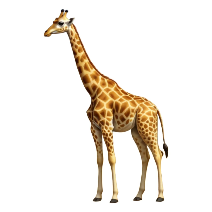 cinematic-giraffe-realistic-full-body-standing-emoji,-towering-elegantly-over-the-savanna,-long-neck-arched-slightly,-head-tilted-dramatically,-sleek-golden-coat-with-bold-brown-patches,-large-dark-eyes-exuding-playful-wisdom,-simplified-yet-realistic-focused-features,-highly-detailed,-glowing-with-an-almost-sarcastic-glow expressive eyes sticker