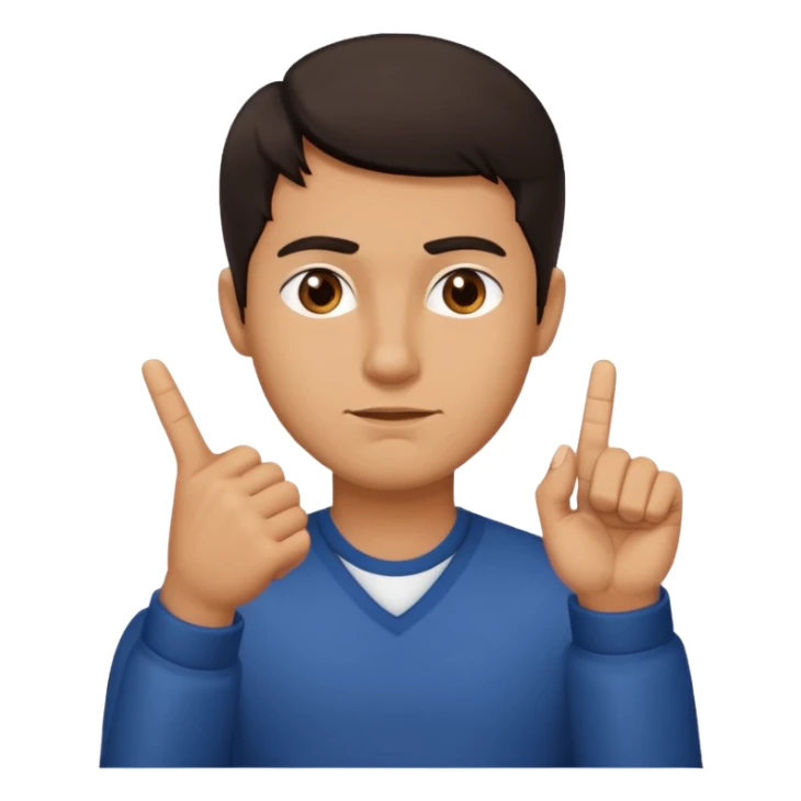 hombre con dedo diciendo no sticker