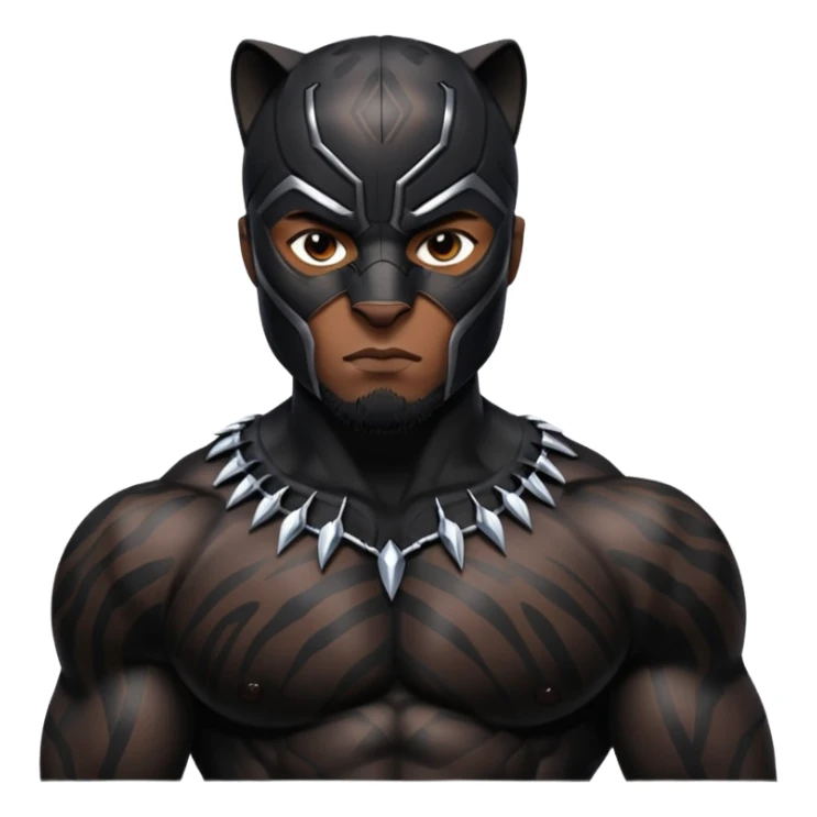 Black panther animal emoji with dark spots sticker