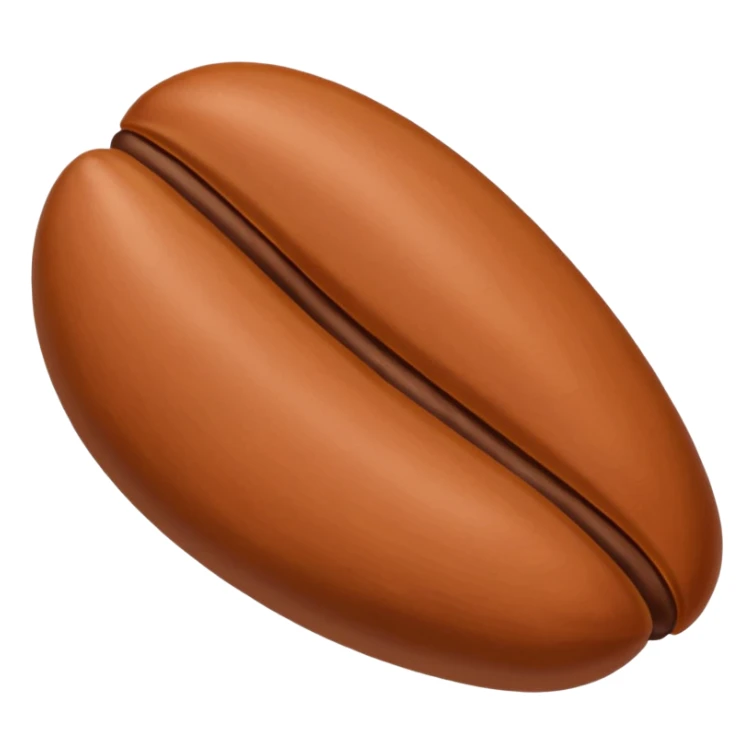 a single bean emoji, like a pinto bean or a coffee bean sticker