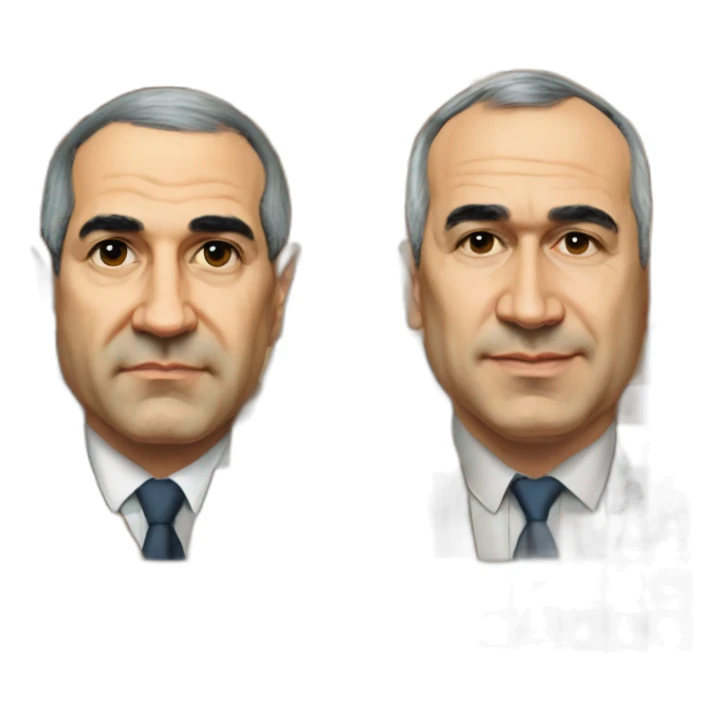 Garry Kasparov vs Anatoly Karpov with a board between them sticker