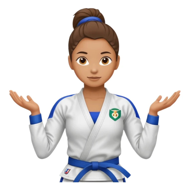 gymnast girl wearing a bjj gi sticker