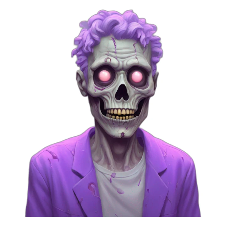 Vaporwave person, half zombie  sticker