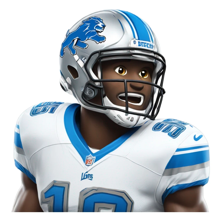 Detroit lion football sticker