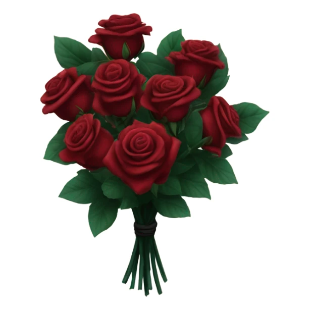 Bouquet of dark red roses gothic sticker