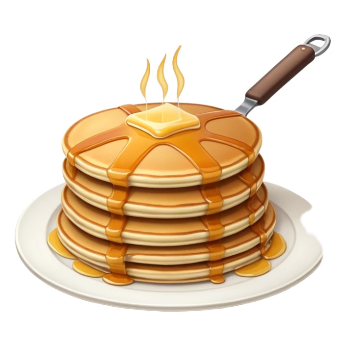 Plate of pancakes and hot link  sticker
