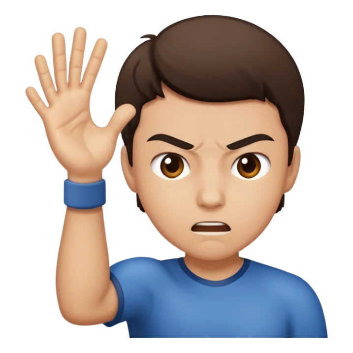 L emoticon deve  tirare uno schiaffo al rovescio  sticker