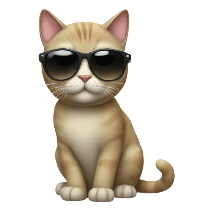 Cat with sunglasses sticker