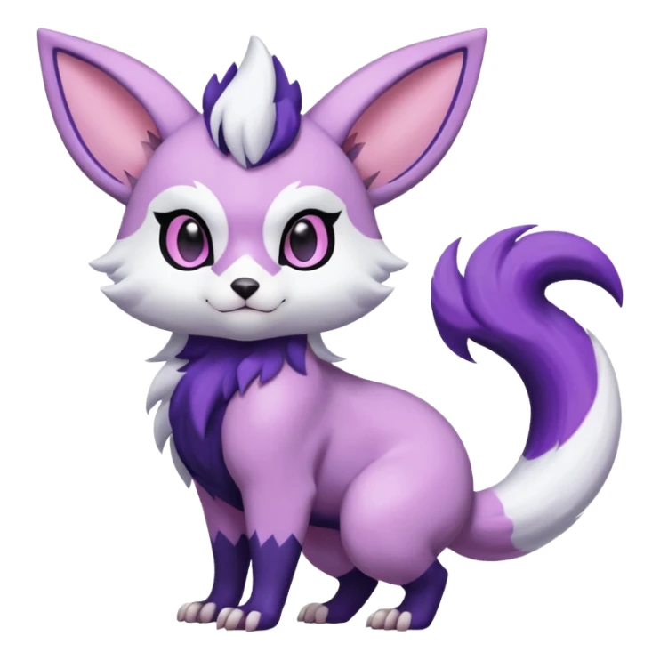 Shiny Furret-Absol-Mienshao-Espeon-Hybrid (Full body) sticker