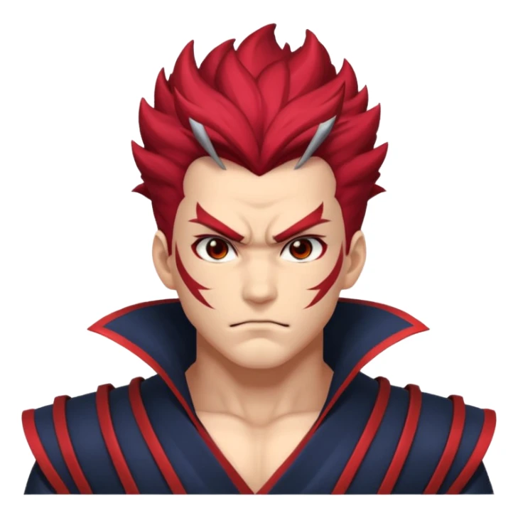 (Half body) Vox Akuma, in anime style, handsome man sticker