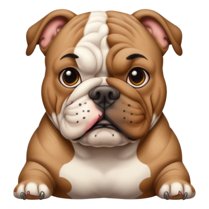 bulldog with tattoos sticker