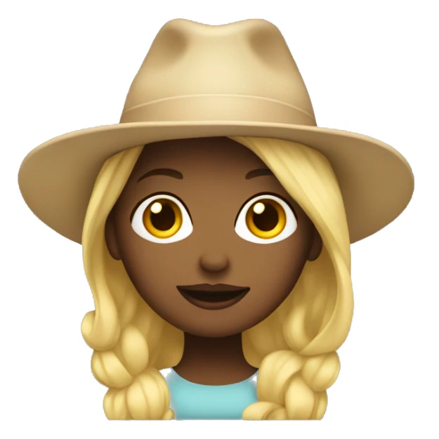 Woman with a hat with blond Hair and light Skin sticker