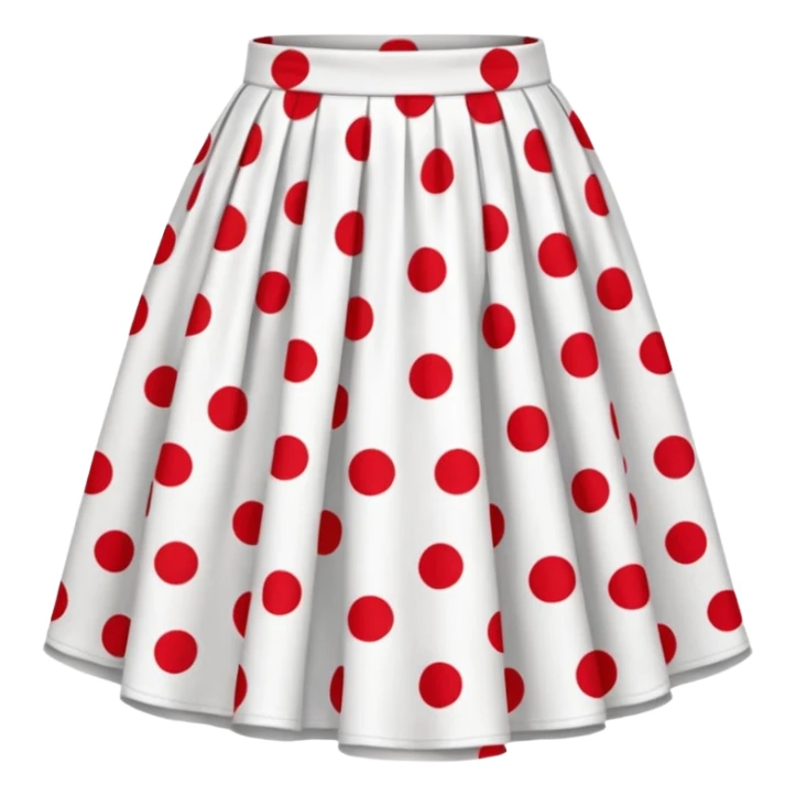 a white skirt with many red spots (only skirt) sticker