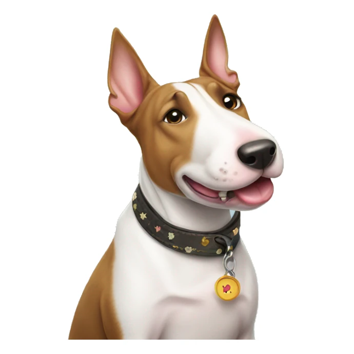 bull terrier blowing kiss sticker