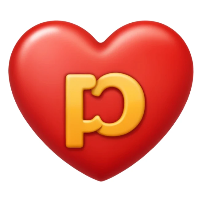 emoji herz mit buchstabe P drin sticker