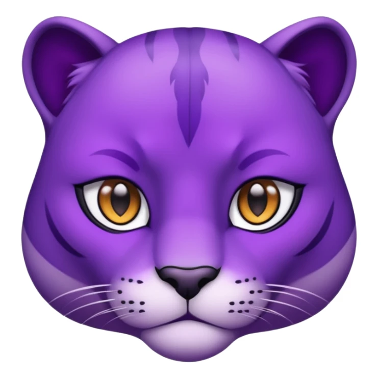 Purple Panther face turned to the slight right sticker