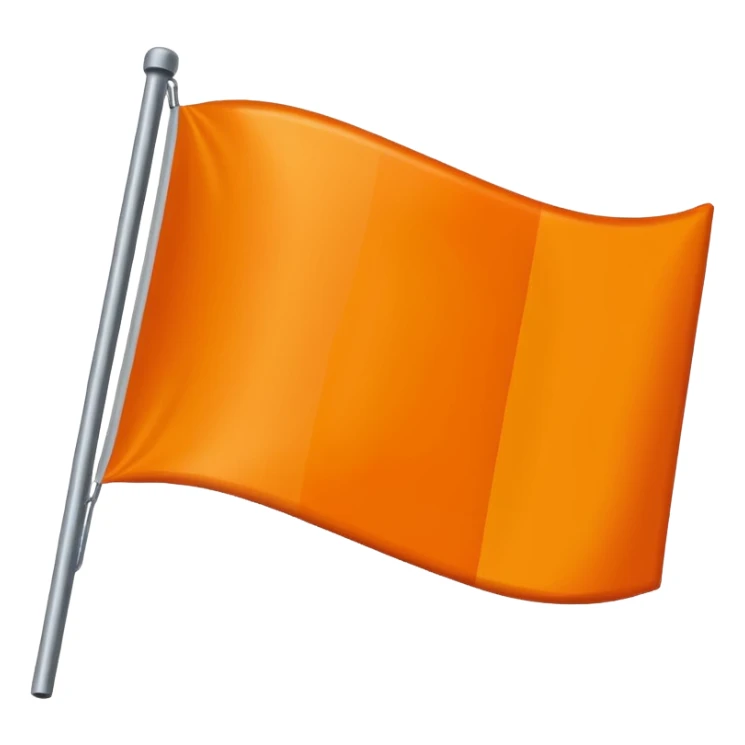 flag  orange plain sticker