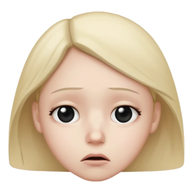 sad and confused with black eyes sticker