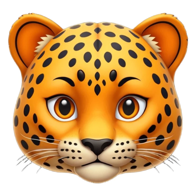 exotic leopard character, spotted fur, cute fierce face, 3D cartoon, mobile game icon style, clean background, no text, no watermark
 sticker