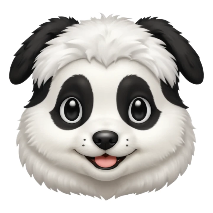 Black and white puppy, smiling, smooth coat sticker