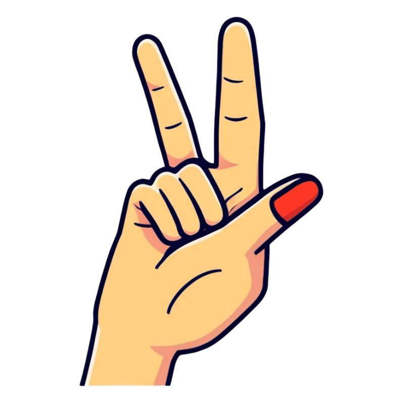 two hands making a framing gesture like a movie director sticker