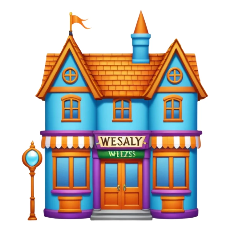 Weasley’s wizard wheezes shop Harry Potter style sticker