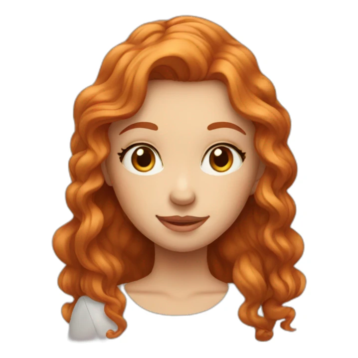 Beautiful sweet ginger girl with brown eyes sticker